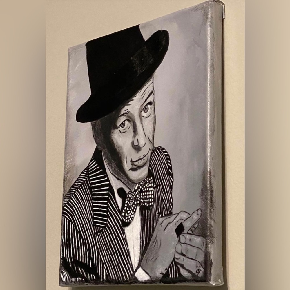 Custom Handmade Acrylic Canvas Painting “Frank Sinatra” by Shannon Andrews